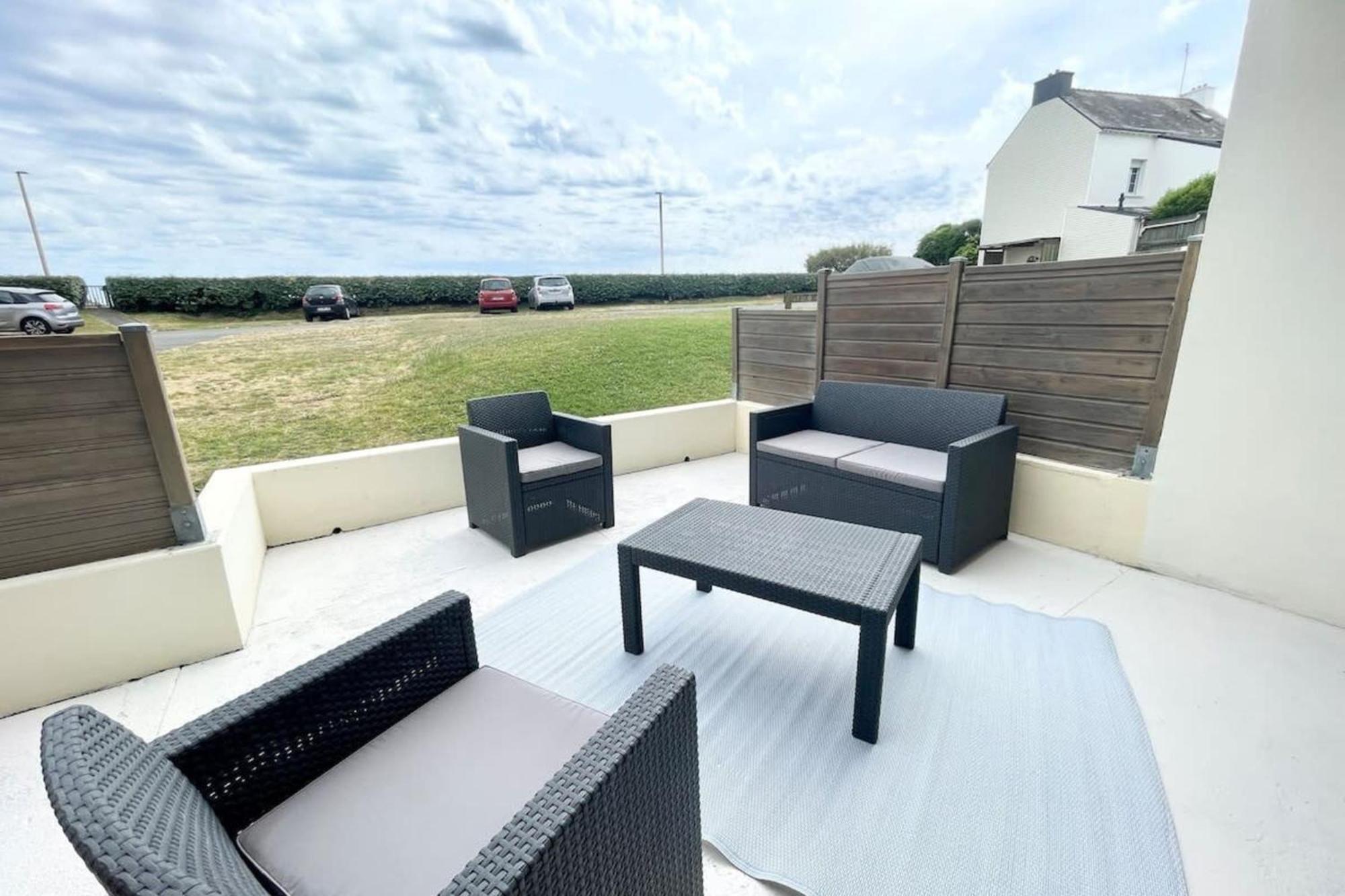 T3 Neuf Archi Cocooning Terrasse Face A La Mer Пломер Екстериор снимка