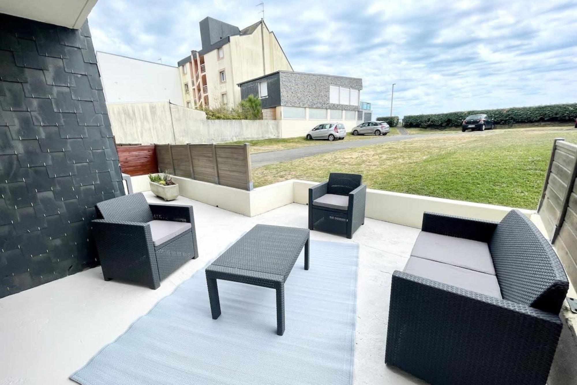T3 Neuf Archi Cocooning Terrasse Face A La Mer Пломер Екстериор снимка